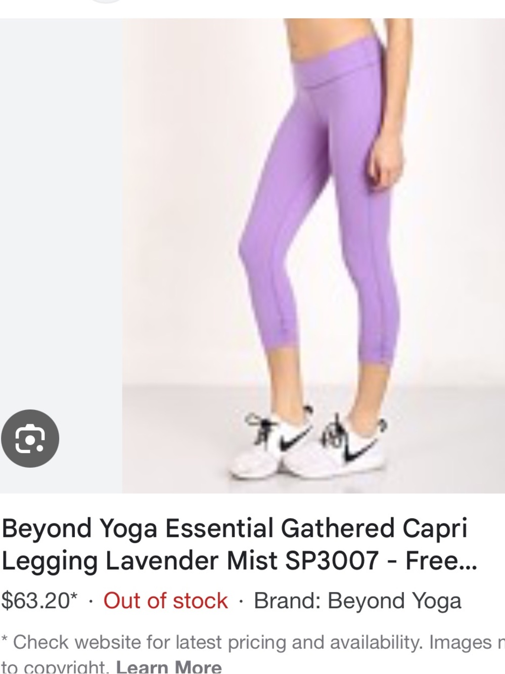 Beyond Yoga Purple Lavender Performance Leggings